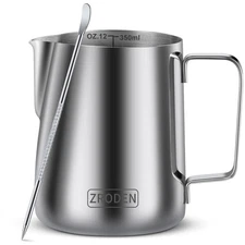 Milk Frothing Pitcher, 12oz 20oz 32oz Espresso Steaming Pitchers Stainless St...