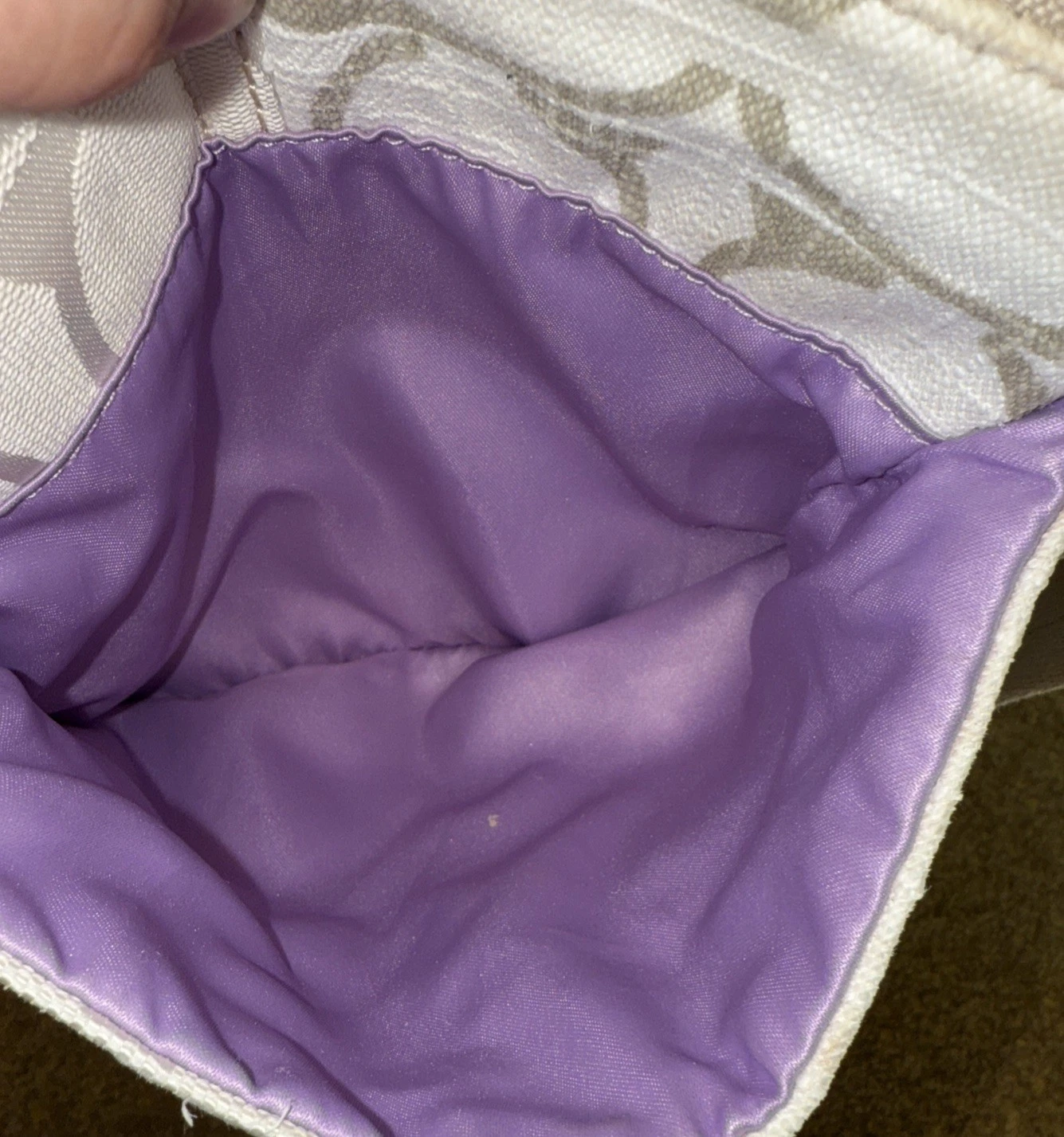 BORSA A TRACOLLA COACH BIANCA ORO FIRMA PATCHWORK SWINGPACK BORSETTA BORSETTA