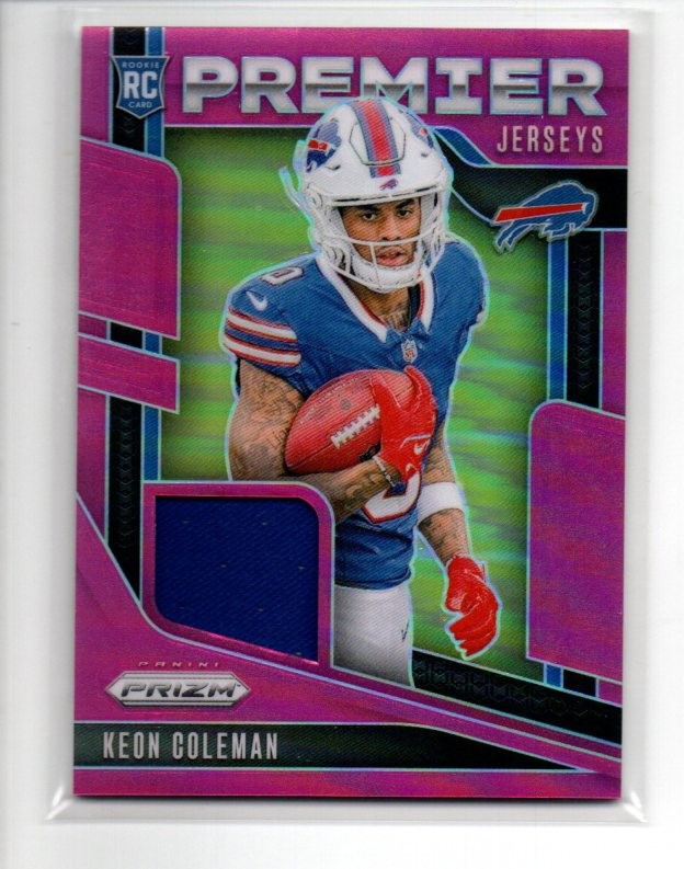 2024 Panini Prizm Pink Premier Jerseys Keon Coleman #PJ-KCN RC BILLS