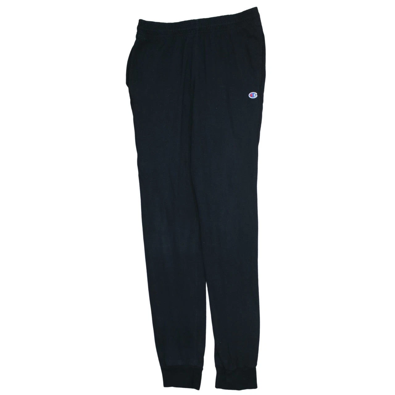 Champion Men Black Cotton Jogger Sweatpants M Tapered Fit