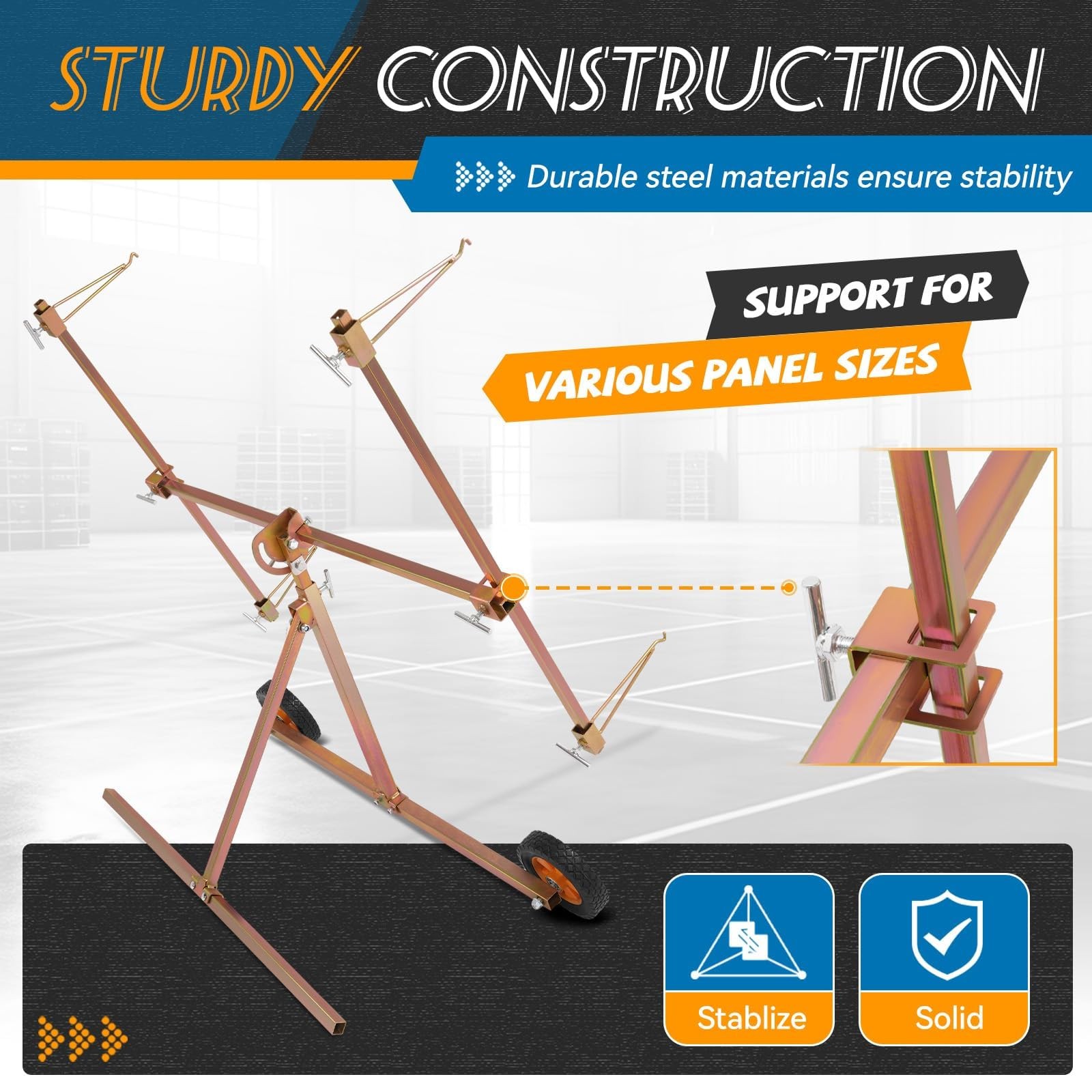 Universal Panel Paint Stand Rotating Panel Repair Stand Folding Design for Hoods