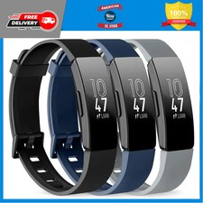 3 Pack Silicone Replacement Bands for Fitbit Inspire 2 Inspire HR Ace 2 Large