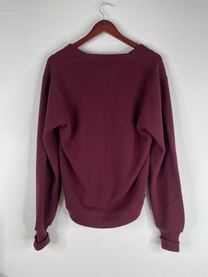 Vintage Christian Dior Monsieur Cardigan Sweater Size M Burgundy