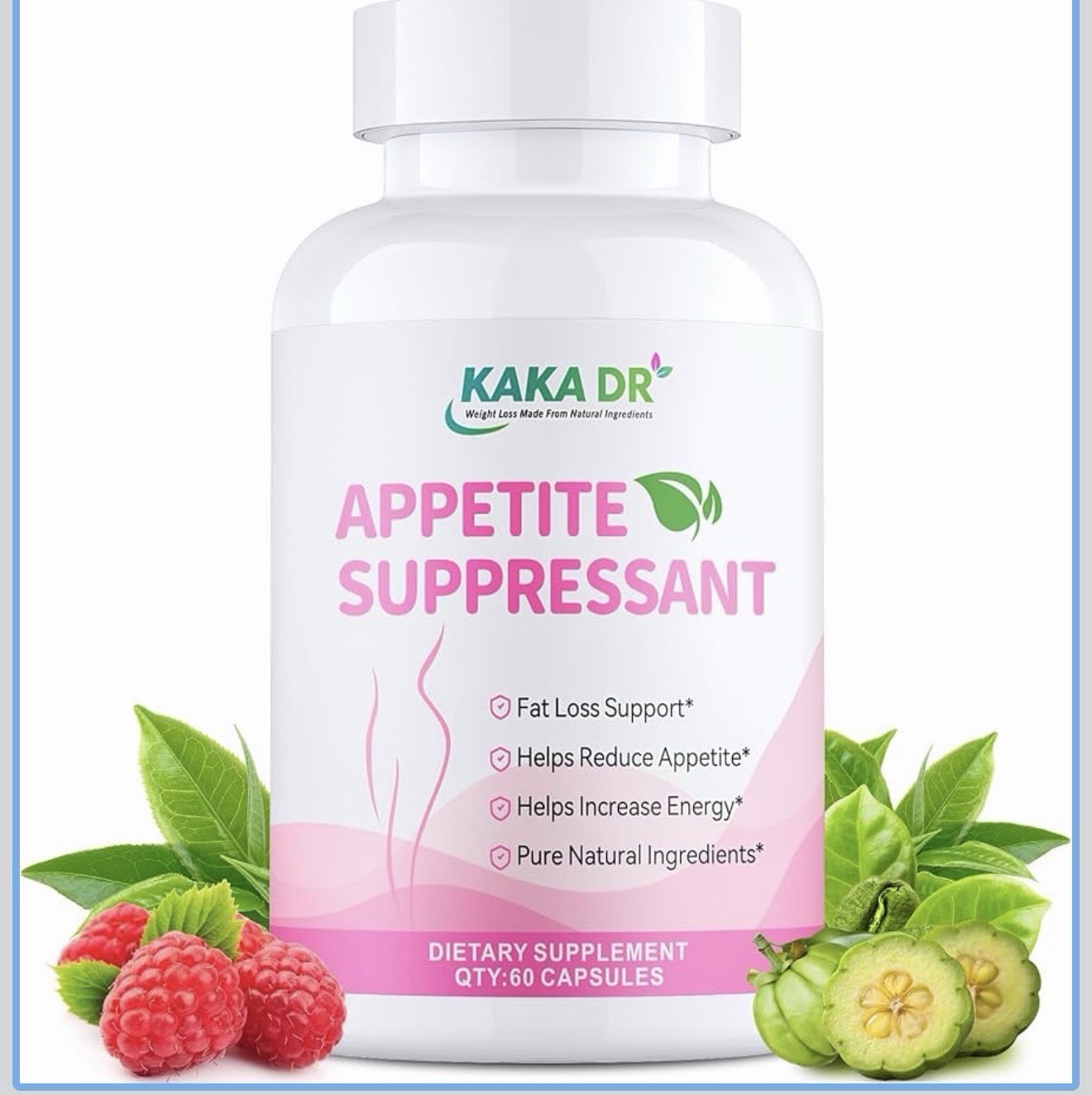 KAKA DR Appetite Suppressant Weight Loss Capsules Non-GMO 60 mg, 60 Count