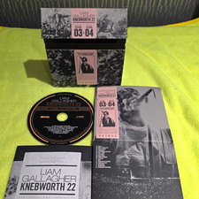 LIAM GALLAGHER KNEBWORTH 22 LIVE CD CIGARETTE BOX SET + MINT POSTER
