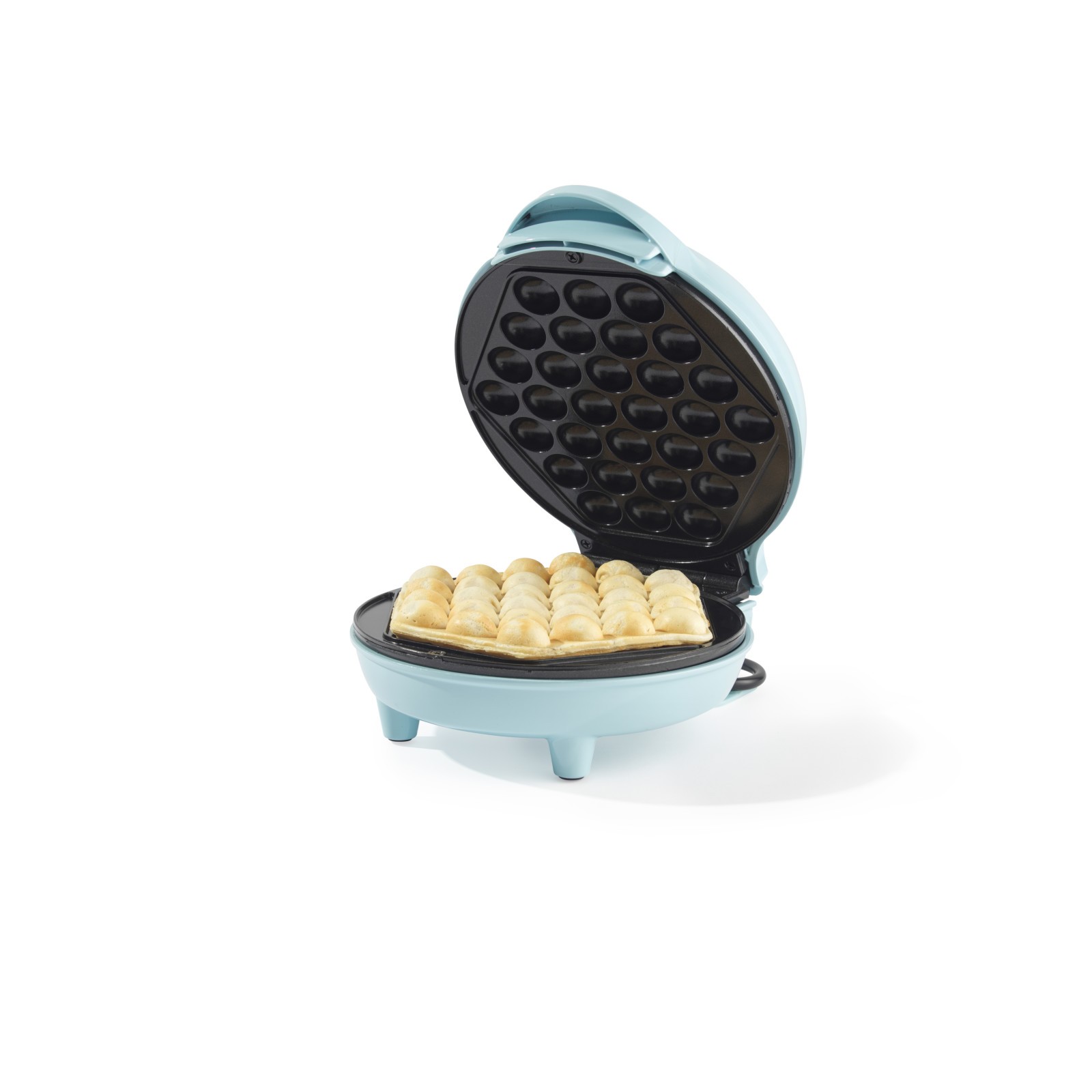 Giles & Posner Bubble Waffle Maker – 18cm, PFAS-Free Coating, 600W, Sorbet Blue
