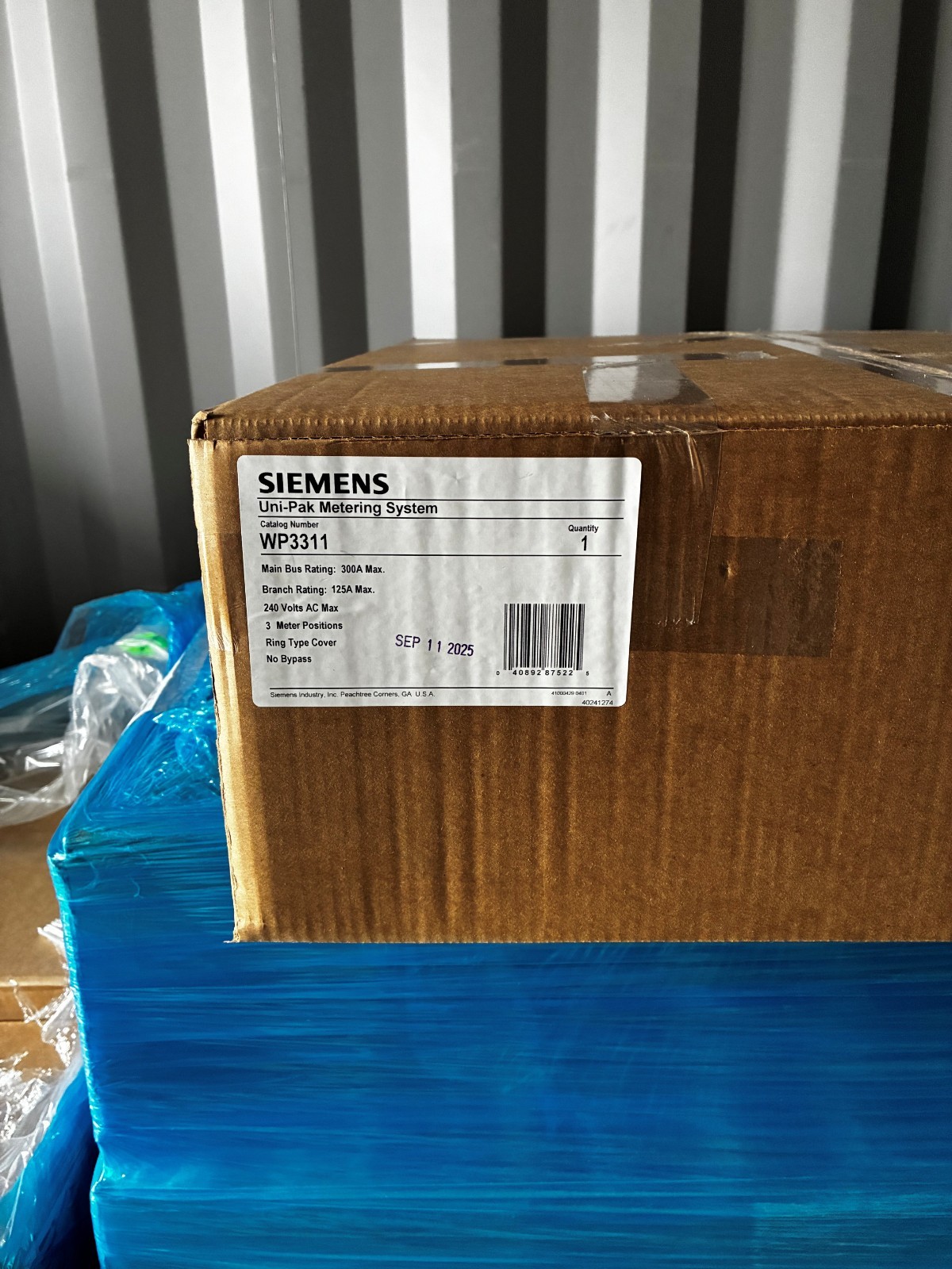 Siemens WP3311 Single Phase 3 High Residential Meter Pak