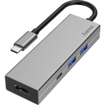 Hama 4 Ports USB-C-Multiport Adapter Anthrazit