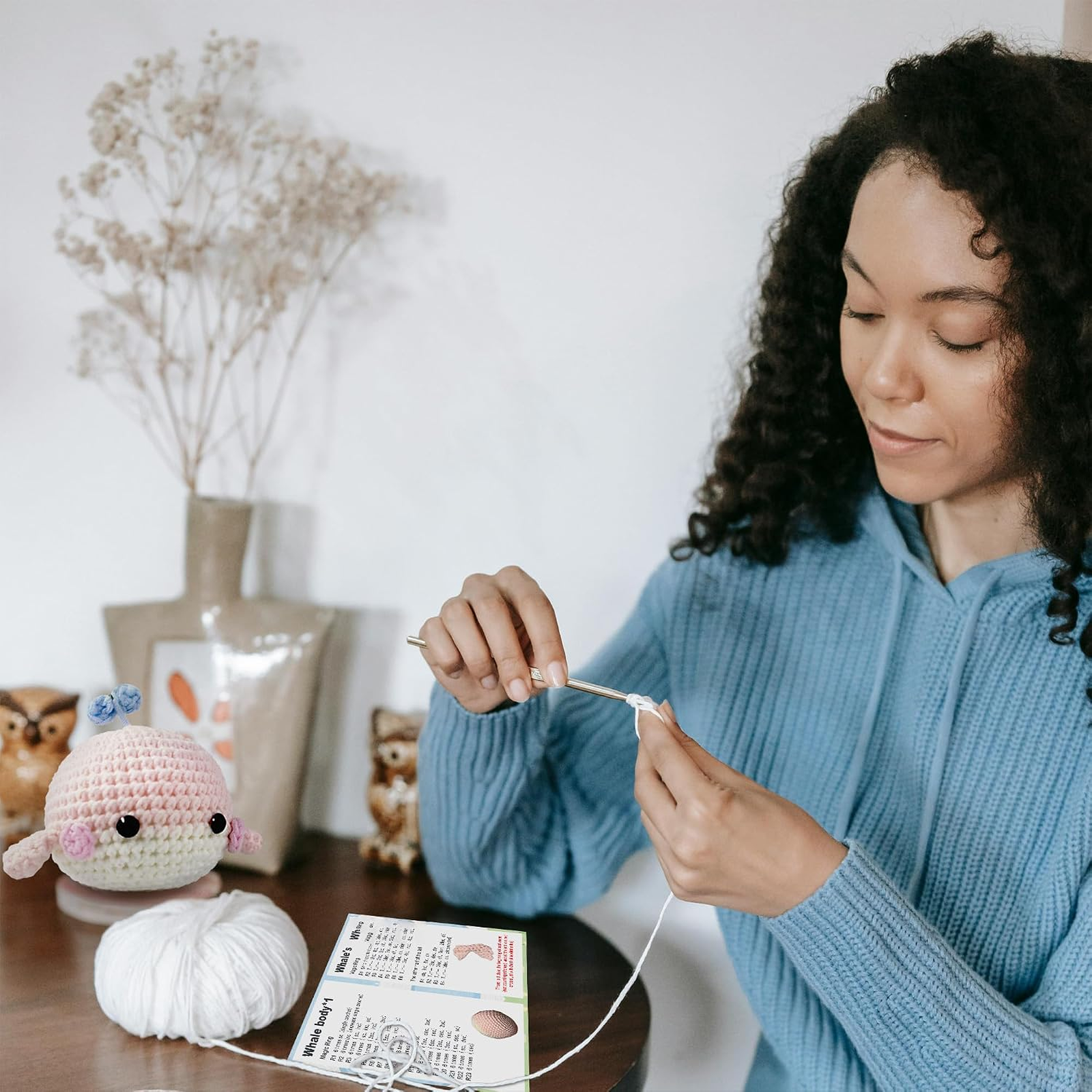 Crochet Kit for Beginners Adults with Yarn, Hooks, Tools, and Video ...