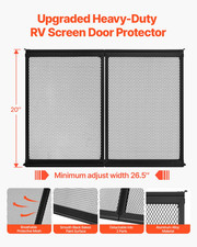RV Screen Door Protector 26.5 x 20 inch Door Grille Easy to Install Disassemble