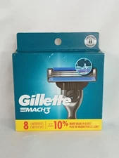 NIB Gillette Mach3 Men's Razor Refill Cartridges 8ct