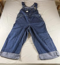Vintage 1940s 1950s Smith  s Bib Overalls 44 X 32 Denim Excellent Cond.