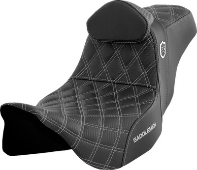 Saddlemen SDC Pro Series Silver Lattice Seat & Backrest 2008-2025 Harley Touring