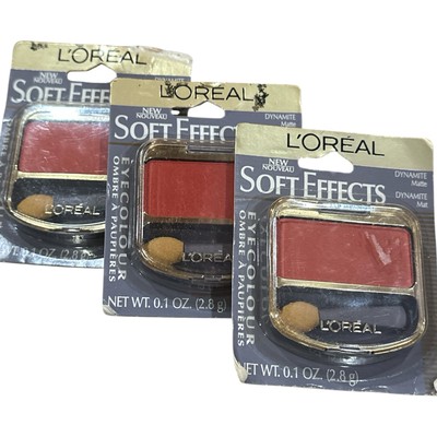 3X L'oreal Soft Effects Eye Color Shadow - Dynamite Matte - 0.08 oz