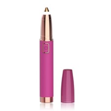 Eyebrow Trimmer for Women - Electric Eye Brow Razor with LED Light Pink