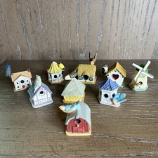 Vintage Lenox Garden Birdhouse Thimbles Lot of 9 1995 *READ*