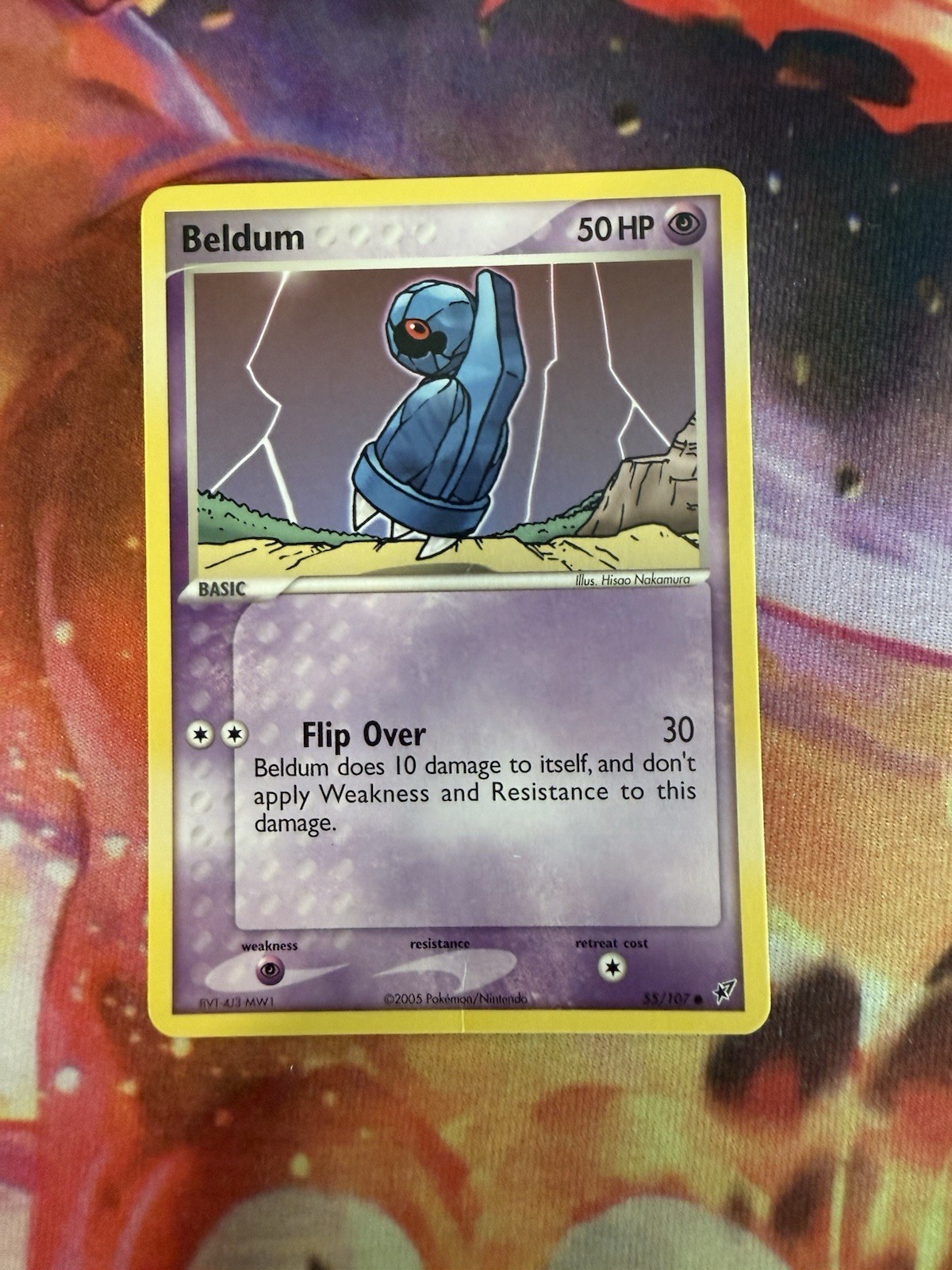Pokemon Card Beldum (EX Deoxys) 55/107 LP Non-Holo Common