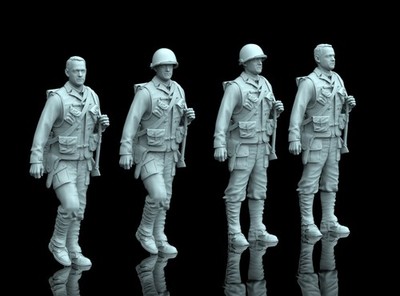Captain Miller 3D Resin Print Unpainted Model Railroad Diorama Figure Die Cast