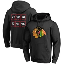 Men's Black Chicago Blackhawks Raise the Banner Pullover Hoodie