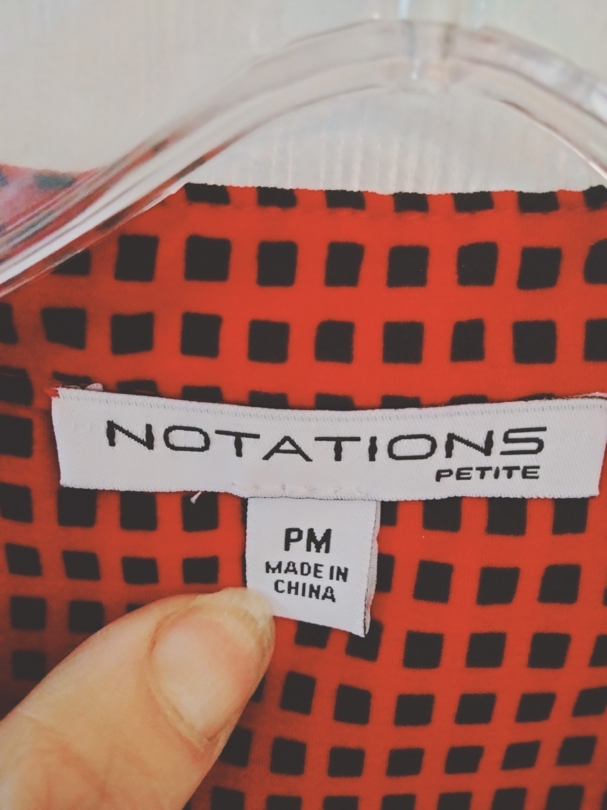 Notations Black/Red Checkered Button Down Shirt S… - image 8