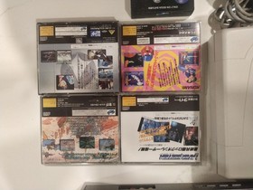 Sega Saturn Console White Restored with 4 Shmups Games & 2 controllers Japanese