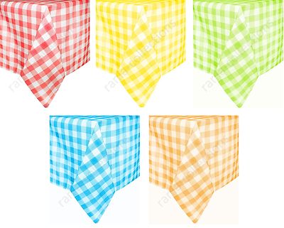 GINGHAM BAUMWOLLE KARIERT TISCHDECKE BEZUG - Orange, Flieder, Himmelblau, Aqua, Schwarz