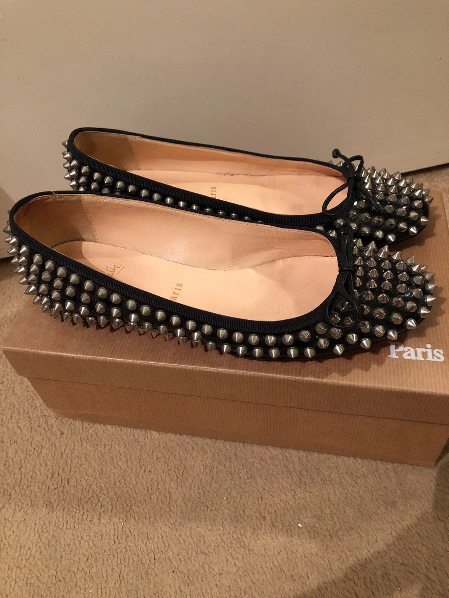 Dømme Anvendt Utroskab Christian Louboutin Shoes, Black Ballet Pumps With Silver Spikes. Uk 5.5. |  eBay