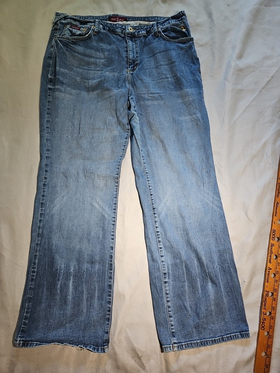 Baby Phat Jeans Womens Size 22 Blue Bootcut Embroidered Cat Metal