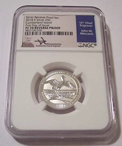 2018 S Silver Cumberland Island NP Quarter Reverse Proof PF70 NGC FDI Mercanti