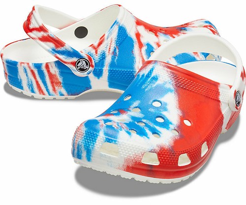 Crocs Classic tye dye American U.S.A. 