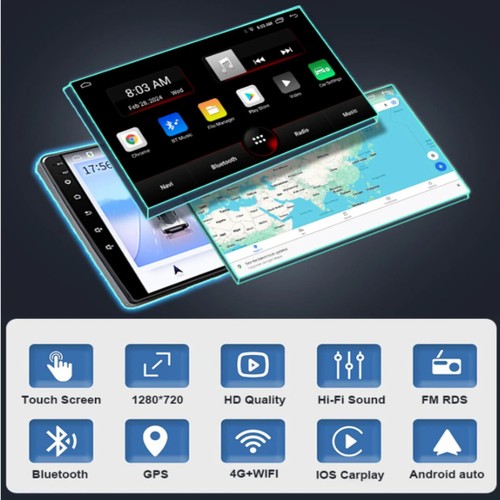 Carplay Android Auto 4G GPS for VW Passat B7 CC 2010-2015 2Din Multimedia Radio - Picture 3 of 32