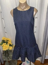 Juicy Couture womens blue polka dot sleeveless Dress size 4