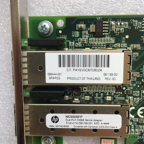 10GB NC550SFP HP Dual Port 10GBE Ethernet Adapter 581199-001 - Picture 3 of 5