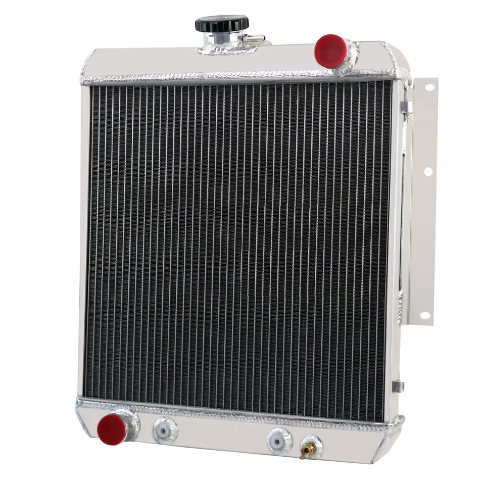 4 Row Aluminum Radiator For 1966-1974 1971 1972 73 Jeep DJ5 2.2L-4.2L L6 GAS Foto 2 de 4