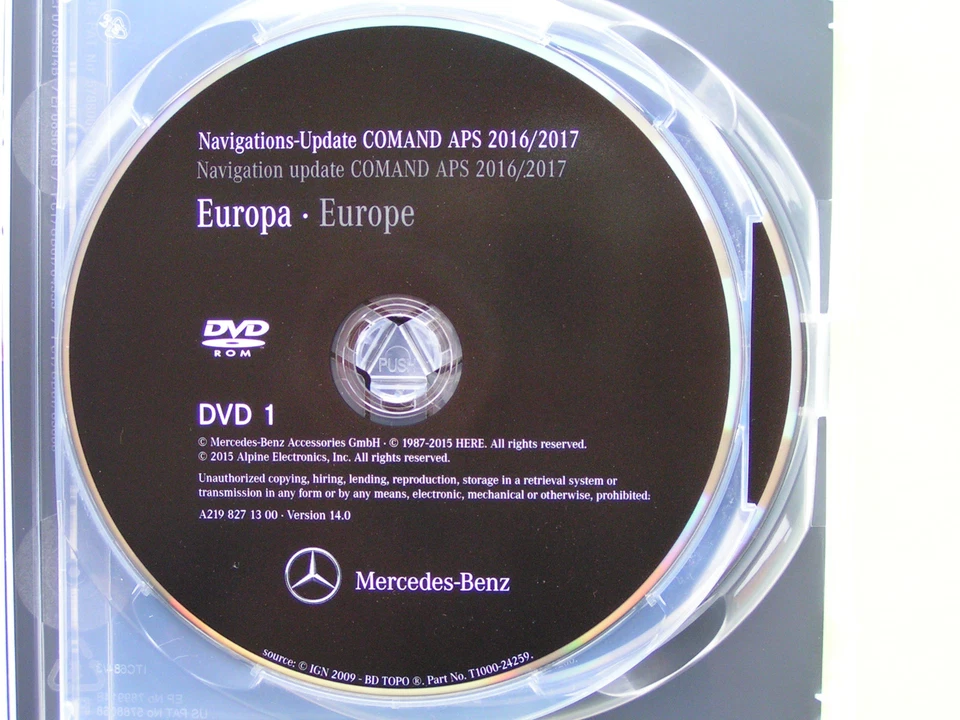 DVD NAVIGATION MERCEDES BENZ COMAND APS 2017 A B CLC E G M R SL SLK VITO NTG 2.5 - Bild 4 von 4