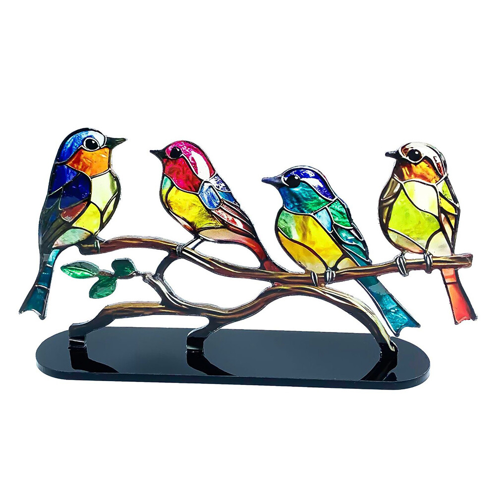 Metal Birds On Branch Desktop Ornaments Birds Figurine Table Art 4 metal-birds-on-branch-desktop-ornaments-birds-figurine-table-art-4