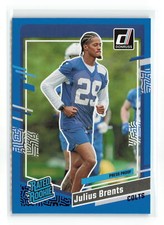 Julius Brents #346 2023 PANINI DONRUSS COLTS Blue  Rated Rookie