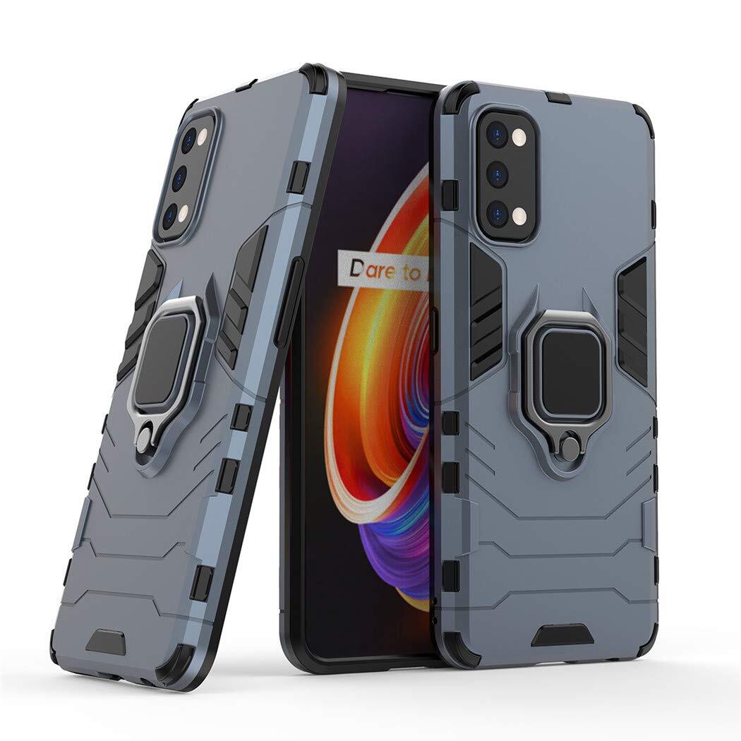Compatibile con OPPO Realme 7 Pro Cover, Custodia Armor Anello Cavalletto (H2l)