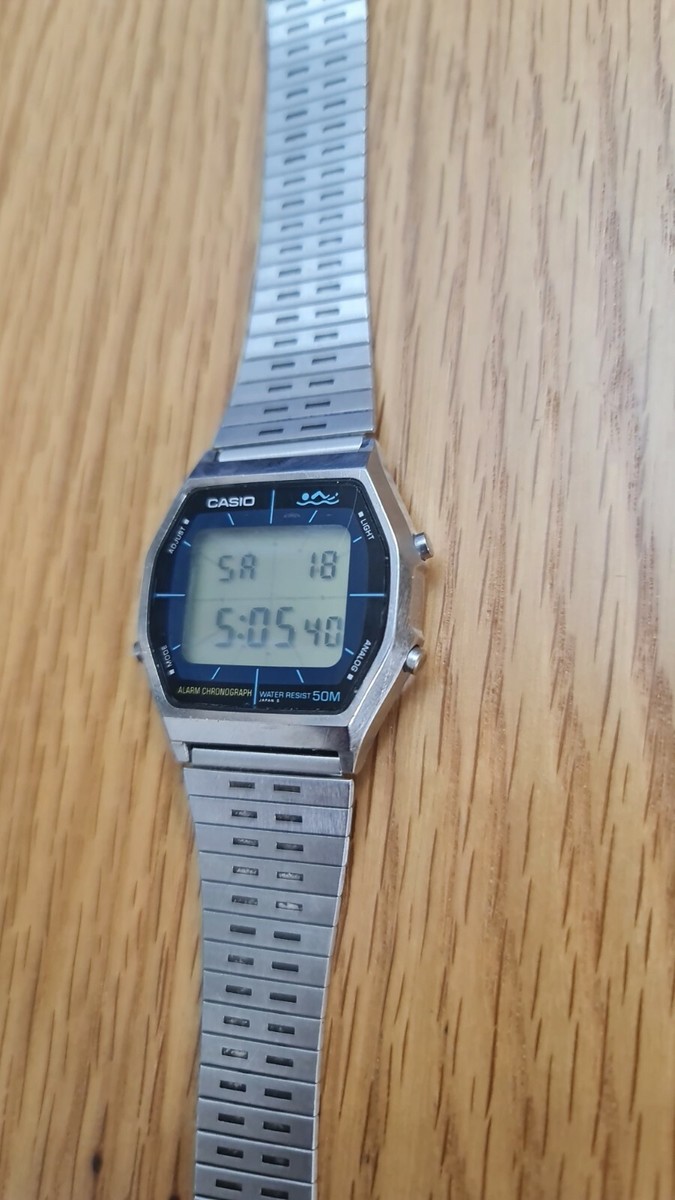 Mega Rare Casio AA-92W Module 103 Blue Thunder Alarm Chronograph