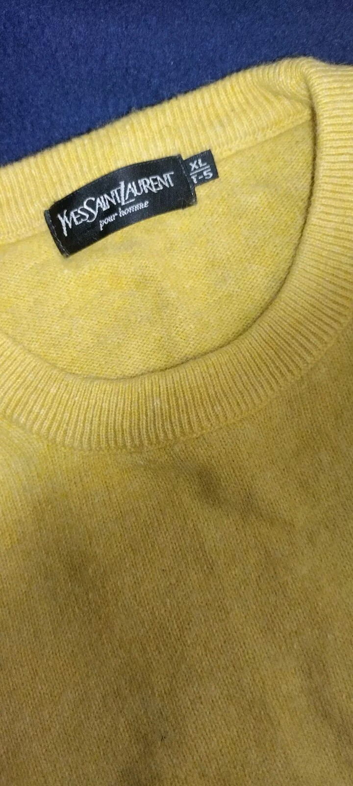 Maglione lana uomo vintage Yves Saint Laurent XL girocollo YSL pullover ECCELLENTE