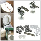 Toilet Seat Hinges Spare Universal Replacement Fittings Chrome Silver Bathroom