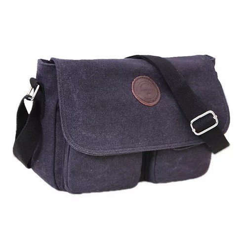 Men's Canvas Cross Body Bag Messenger Shoulder Book Bags School Satchel Vintage - 第 4/35 張圖片