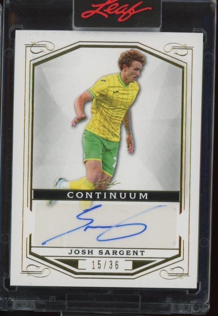 2022 Leaf Continuum Soccer #118 Josh Sargent /36 Auto Autograph