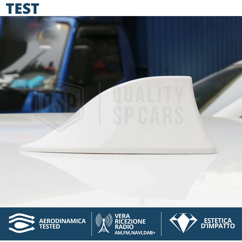 Antenna Auto PINNA DI SQUALO Bianca Universale | VERA Ricezione RADIO AM-FM-DAB+ - Immagine 3 di 4