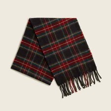 J. Crew 100 Pure Wool Holiday Plaid Scarf Soft Warm 70 NEW