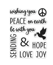 Hero Arts "SENDING PEACE" 3"x4" Set Clear Photopolymer Stamps 2024