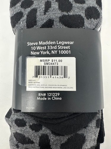 Steve Madden 3PK Knee High Socks Animal Print & Solid Red Black Women Size 9-11 - Picture 4 of 4