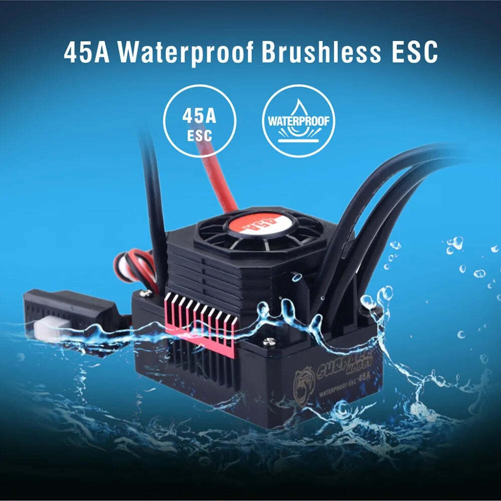 RC ESC Brushless Speed Controller Waterproof Sensorless Motor 1/8 1/10