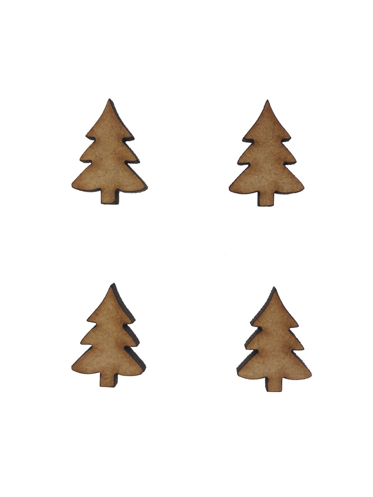 30x Christmas Trees 2cm Wood Craft Embelishments Laser Cut Shape MDF