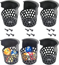 Pool Table Pockets Replacement Pockets for Billiard Table Set of 6 Plastic Web